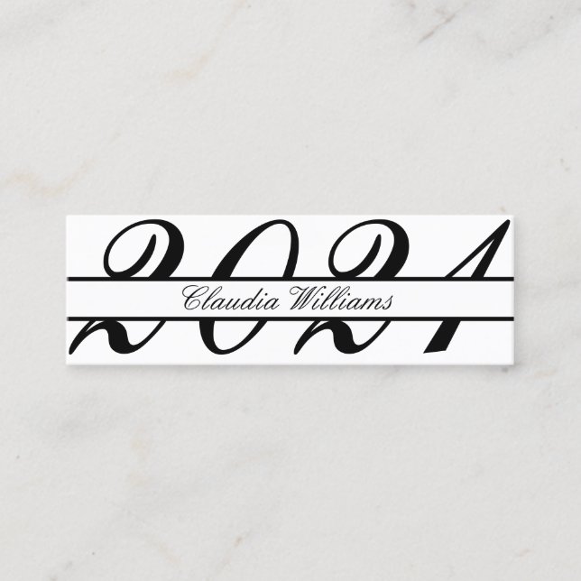 Cartão de Nome de Graduação. Cartão de Inserção Cl (Frente)