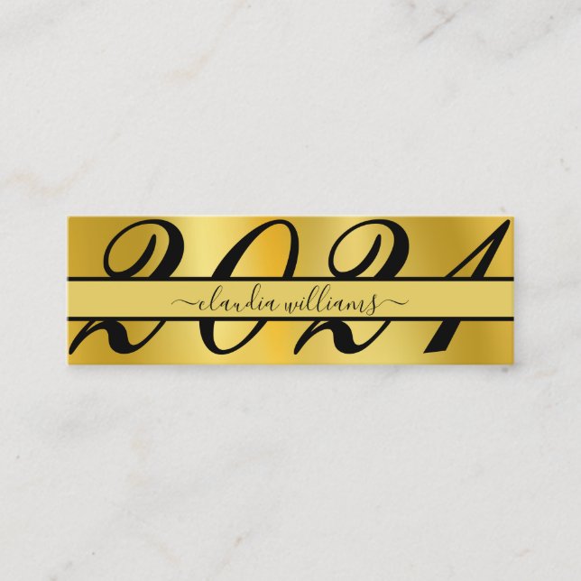 Cartão de Nome de Graduação. Placa de inserção clá (Frente)