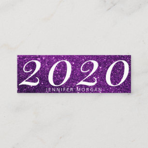 Cartão de Nome de Lâmpada Púrpura de Graduação Lux