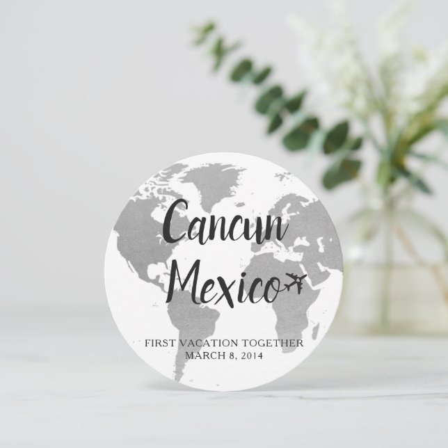 Cartão de Nome de Mesa de Locais Favoritos da Cida (Em pé/Frente)