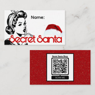 Cartão de Nome de Papai Noel Secreto