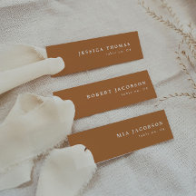 Cartão de Nome do Cartão de Localidade Laranja Que