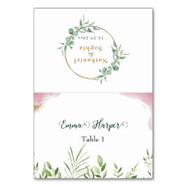 Cartão de Nome do Convidado do Casamento da Folhag