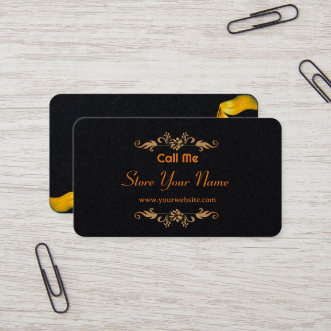 Cartão de Nome | Elegan personalizado da placa (Frente/Verso In Situ)