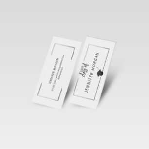 Cartão de Nome Elegante Silver de Graduação