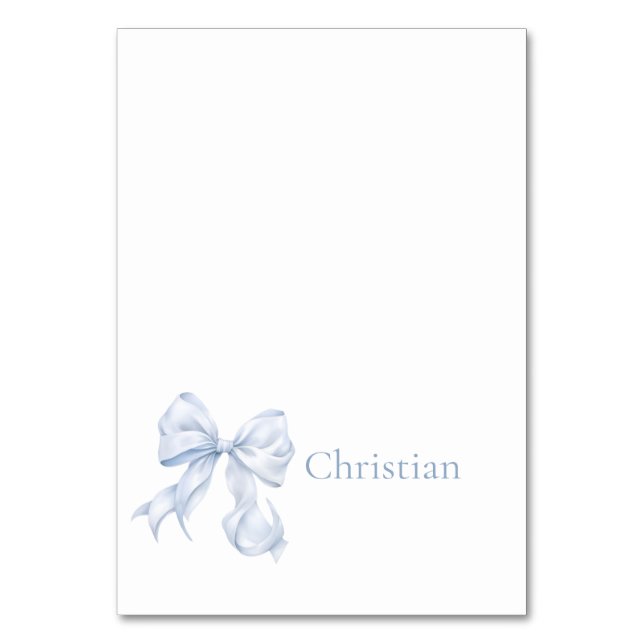 Cartão de Nome Mesa com Laço (Frente)
