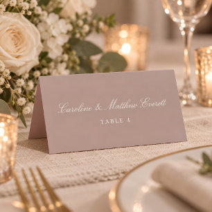 Cartão de Nome Personalizado Elegante Script Rosa