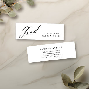 Cartão de Nome Simples para Graduação em Caligrafi