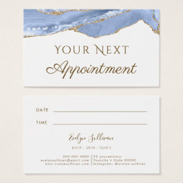 Cartão de Nomeação de Agato Azul Cornflower