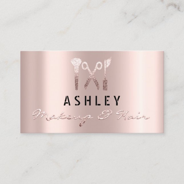 Cartão de Nomeação do Artista Salon Stylist para C (Frente)