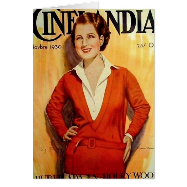 Cartão de Norma Shearer Cinelandia (Frente)