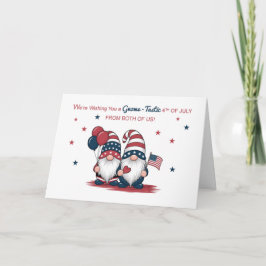 Cartão De nós dois, 4 de julho Gnomos Cute