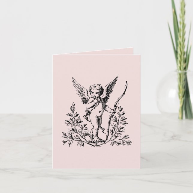 Cartão de nota 4" do Cupido x 5,6" (Frente)