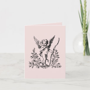 Cartão de nota 4" do Cupido x 5,6"
