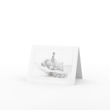 Cartão de Nota "A Lady And Your Hippo"