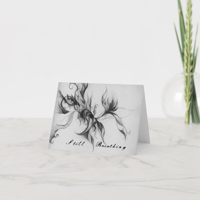 Cartão de nota ainda de respiração com envelope (Frente)