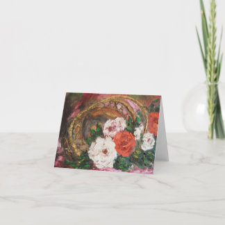 Cartão de Nota Ann Hayes Cesto da Flor de Pintura