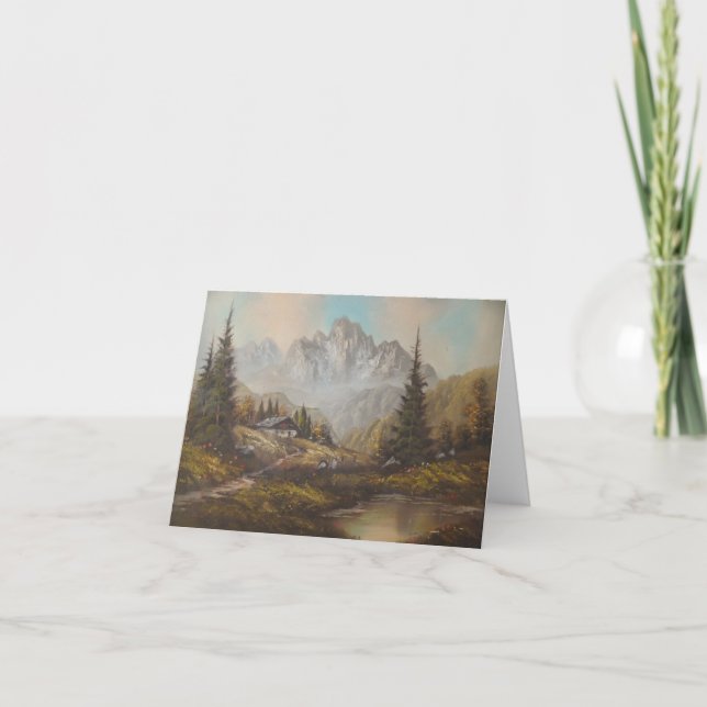 Cartão de Nota Ann Hayes Pintando Sonho Bávaro (Frente)