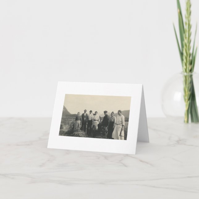 Cartão de Nota Antiquado de Foto Real para Agricul (Frente)