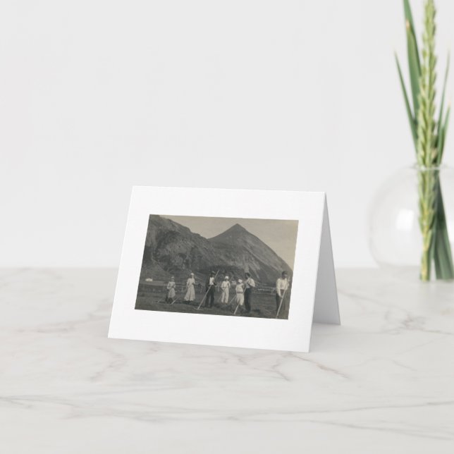 Cartão de Nota Antiquado de Foto Real para Agricul (Frente)