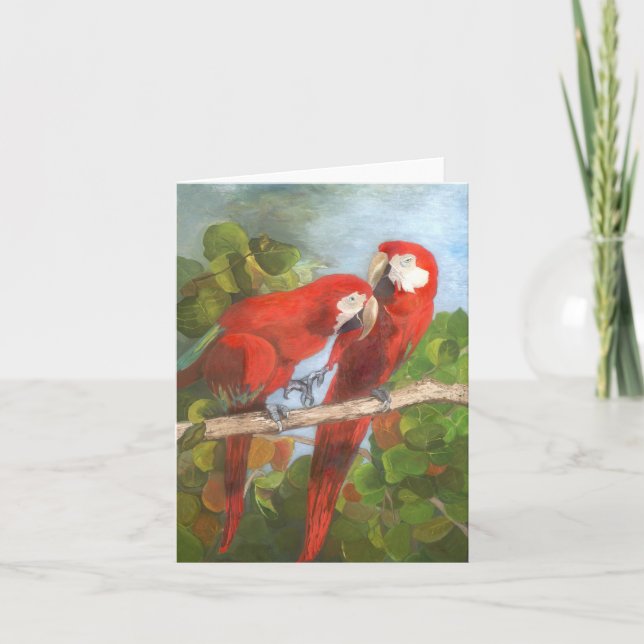 Cartão de Nota - Aves Tropicais (Frente)