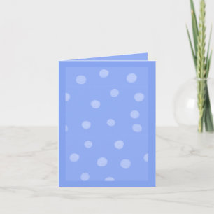Cartão de Nota Azul de Pontos Pintados
