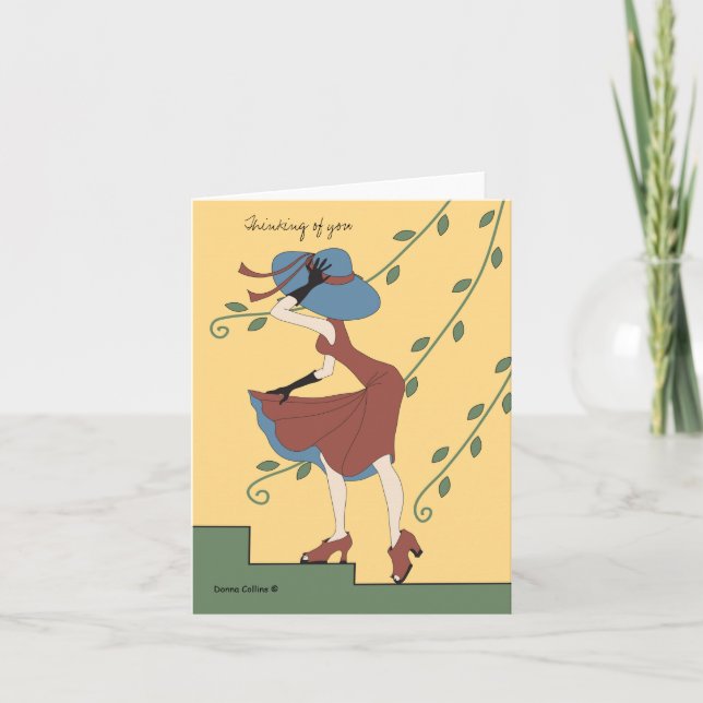 Cartão de Nota Azul Hat (Frente)