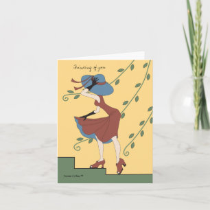 Cartão de Nota Azul Hat