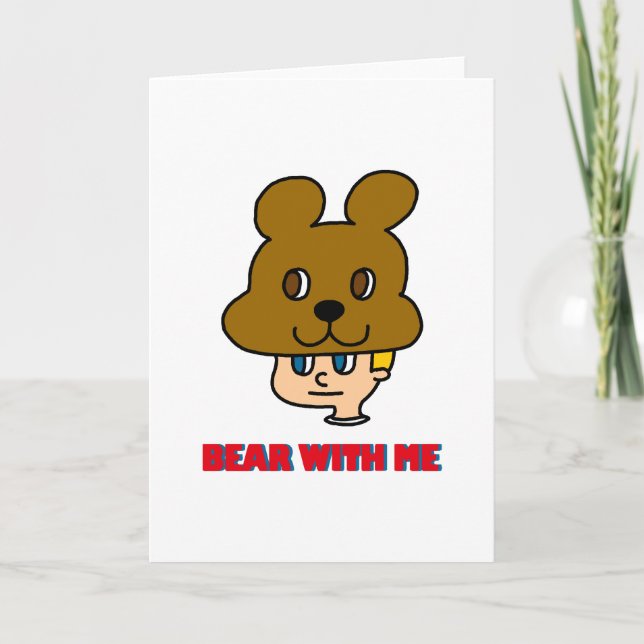 Cartão de Nota Bear com Mim (Frente)
