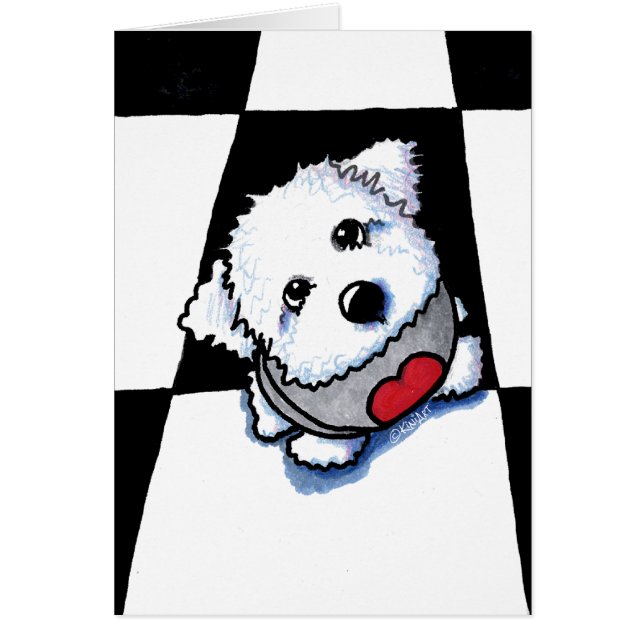 Cartão de Nota Bichon Baby (Frente)