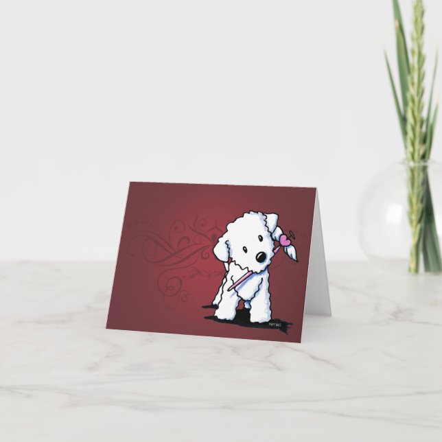 Cartão de Nota Bichon Frisé (Frente)