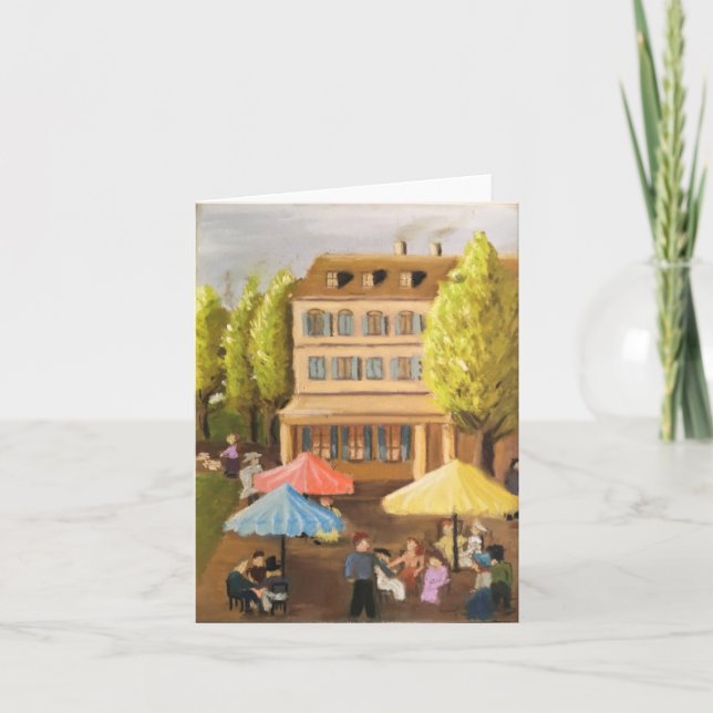 Cartão de nota bonito parisienne (Frente)