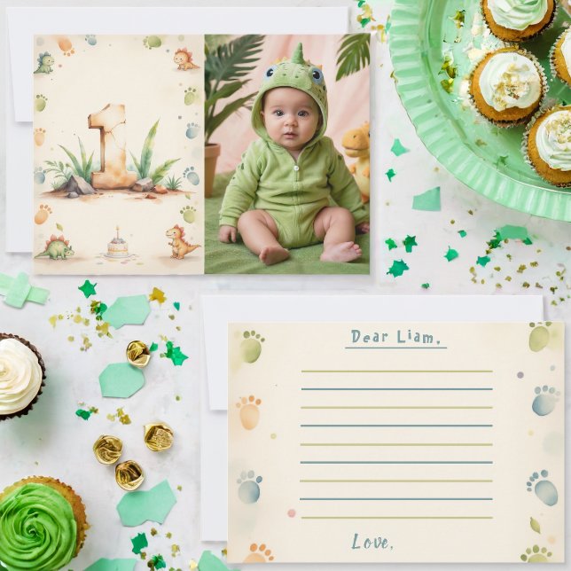 Cartão de Nota Cápsula do Tempo dos Dinossauros Fo (Criador carregado)