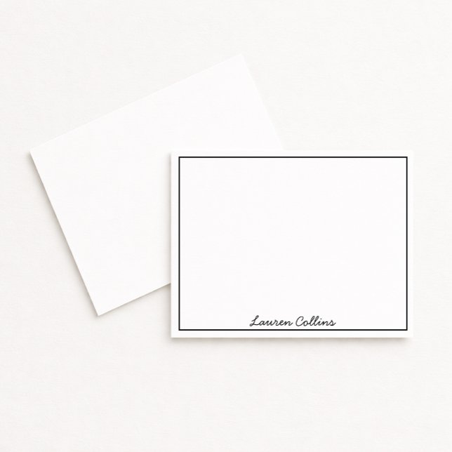 Cartão de Nota Clássico Minimalista (Criador carregado)