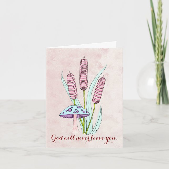 Cartão de Nota com Cogumelos e Capturas (Frente)