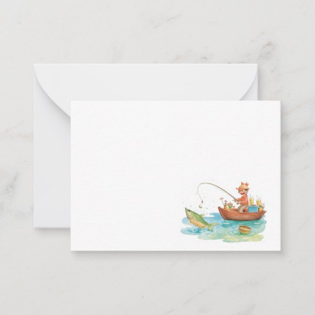 Cartão de Nota Com Importância Para A Pesca - Angl (Frente)