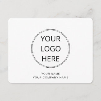 Cartão de Nota com Logo Simples