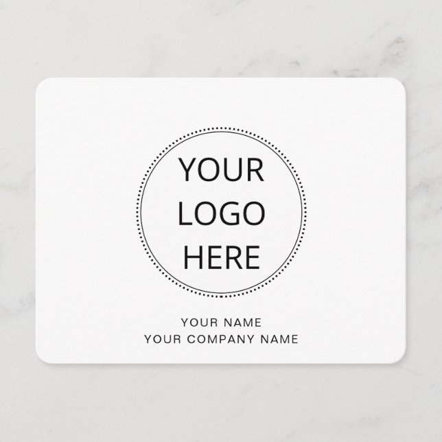 Cartão de Nota com Logo Simples (Frente)