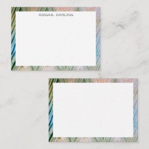 Cartão de Nota com Textura Chevron Shibori Zigue-Z