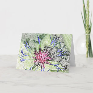 Cartão de nota customizável da flor da estrela d