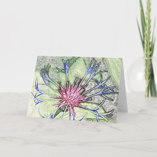 Cartão de nota customizável da flor da estrela de