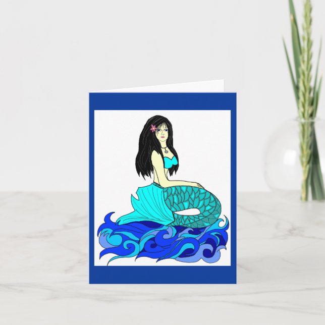 Cartão de nota da Aloha Mermaid (Frente)