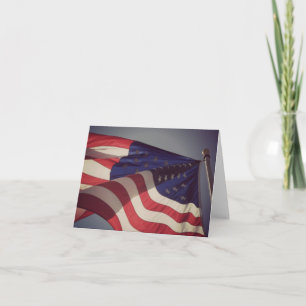 Cartão de Nota da Bandeira Americana Patriótica