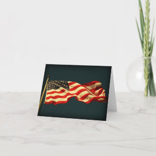 Cartão de Nota da Bandeira Americana Patriótica