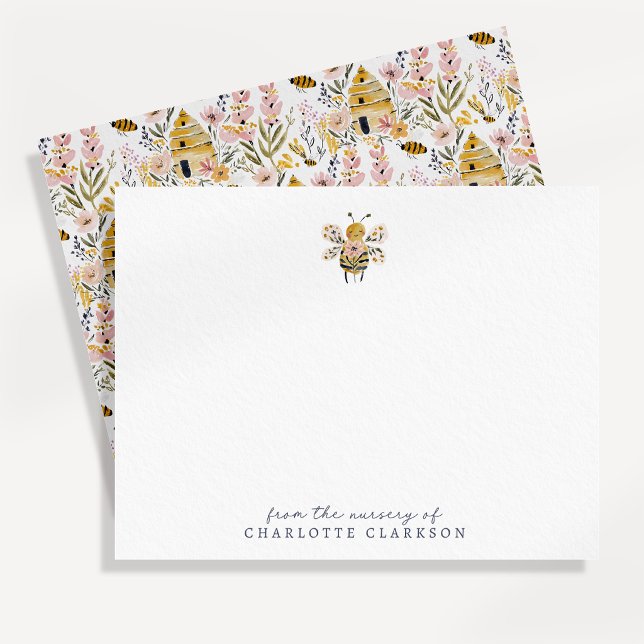 Cartão de Nota da Floral Bee Nursery (Criador carregado)