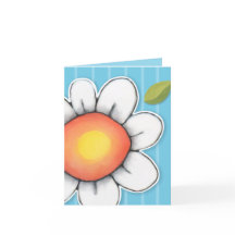 Cartão de Nota da Margarida Joy Azul