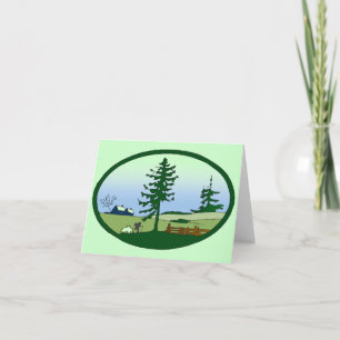 Cartão de Nota da Paisagem Pastoral