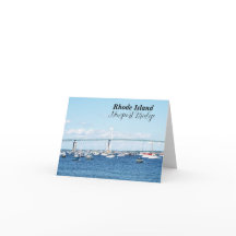 Cartão de nota da ponte RI Newport