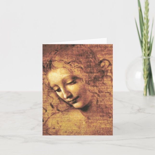 Cartão de Nota Da Vinci La Scapigliata (Frente)