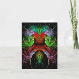 Cartão de Nota de Abstrato de Arte Carnaval